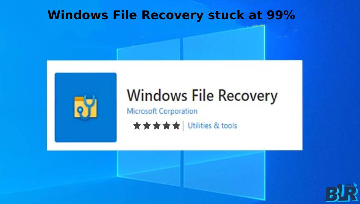 Windows file recovery stuck at 99%